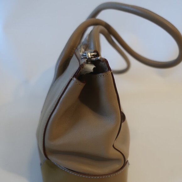 Authentic Womens Prada Enamel Brown Leather Designer Satchel Shoulder Ha… - Picture 5 of 16